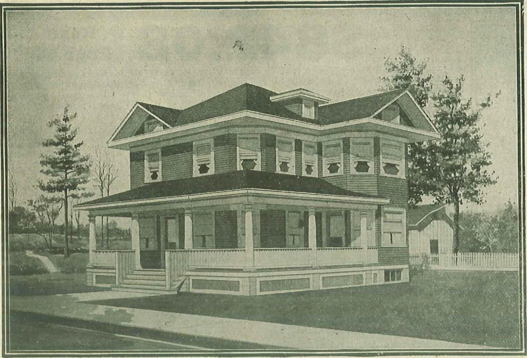 An illustration from Plans of modern homes, 320, 1913, leaf 8