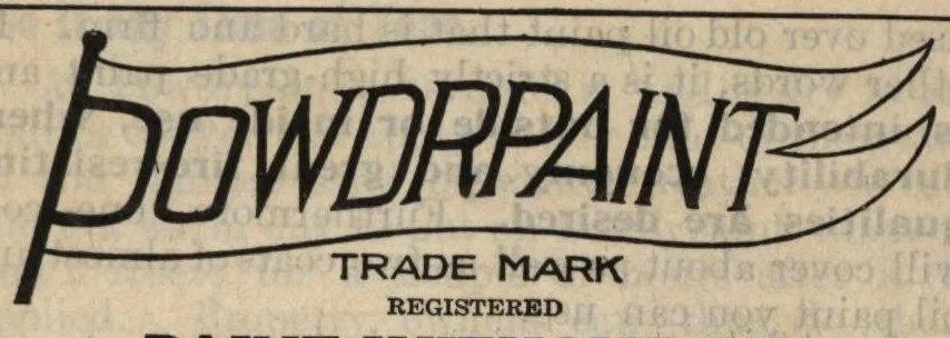 An illustration from Powdrpaint : a remarkable discovery, reduces cost of painting 75%., 1923, leaf 2