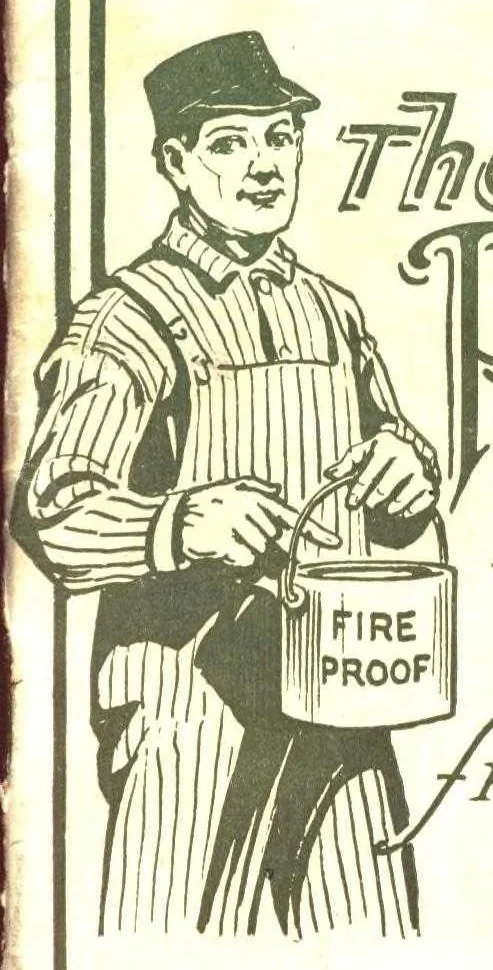 An illustration from Powdrpaint: a remarkable discovery reduces cost of painting 75%., 1900, leaf 0