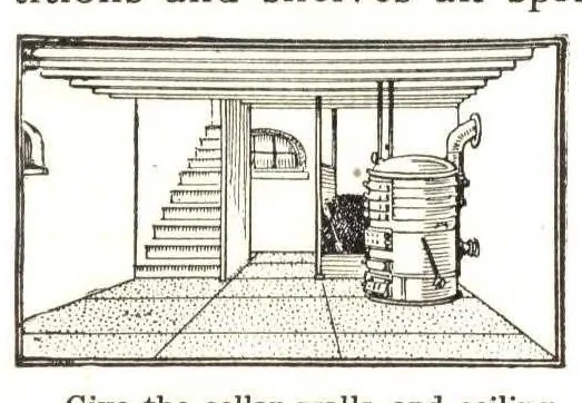 An illustration from Powdrpaint: a remarkable discovery reduces cost of painting 75%., 1900, leaf 12