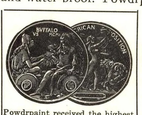 An illustration from Powdrpaint: a remarkable discovery reduces cost of painting 75%., 1900, leaf 3