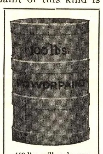 An illustration from Powdrpaint: a remarkable discovery reduces cost of painting 75%., 1900, leaf 9