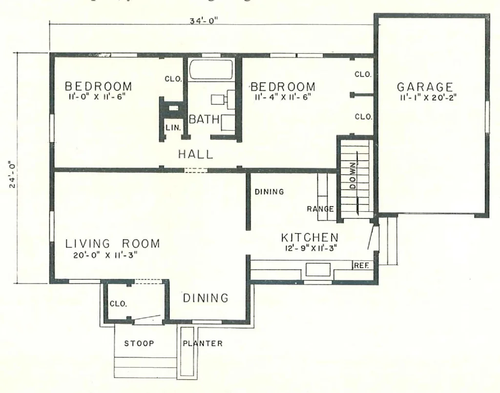 An illustration from Practical homes, 13th edition, 1960, leaf 27
