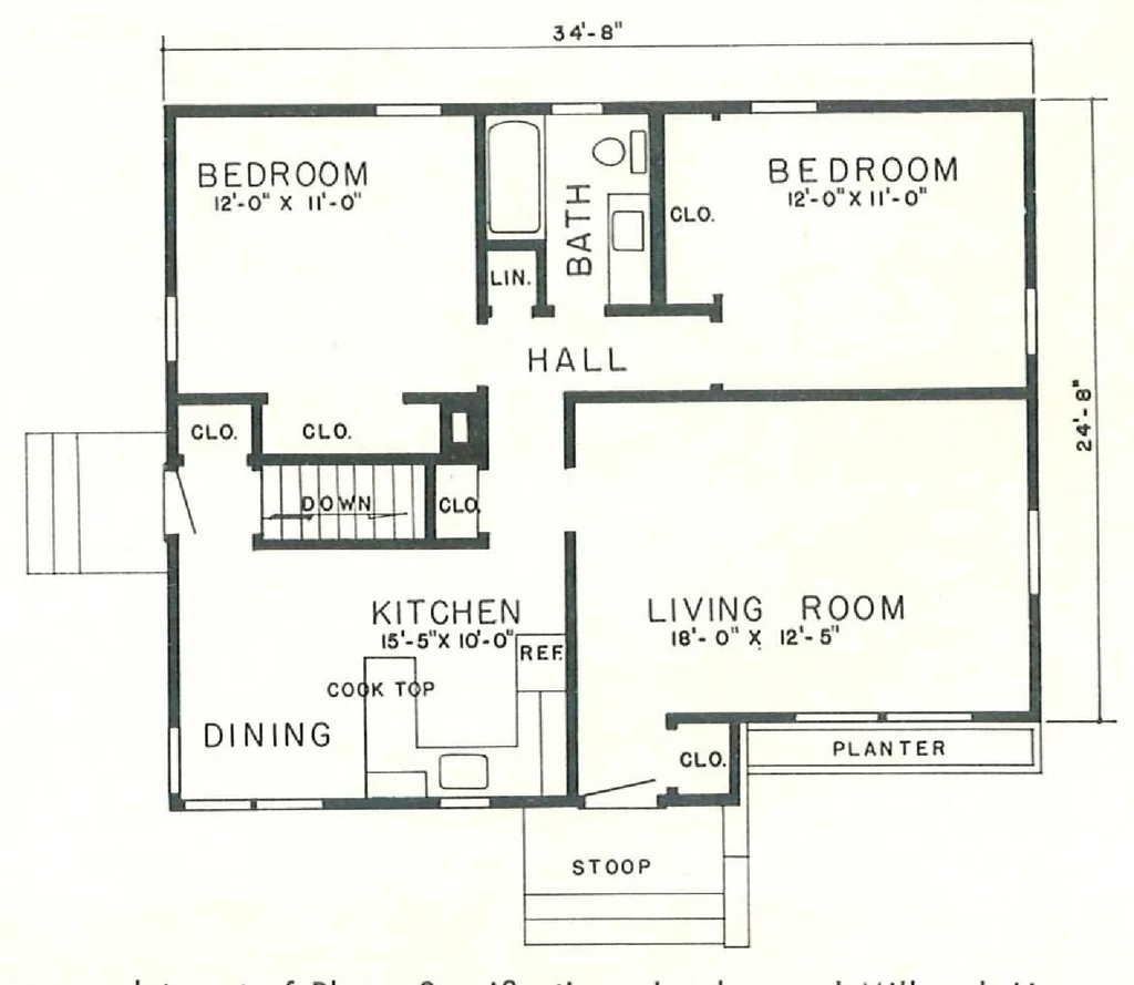 An illustration from Practical homes, 13th edition, 1960, leaf 32
