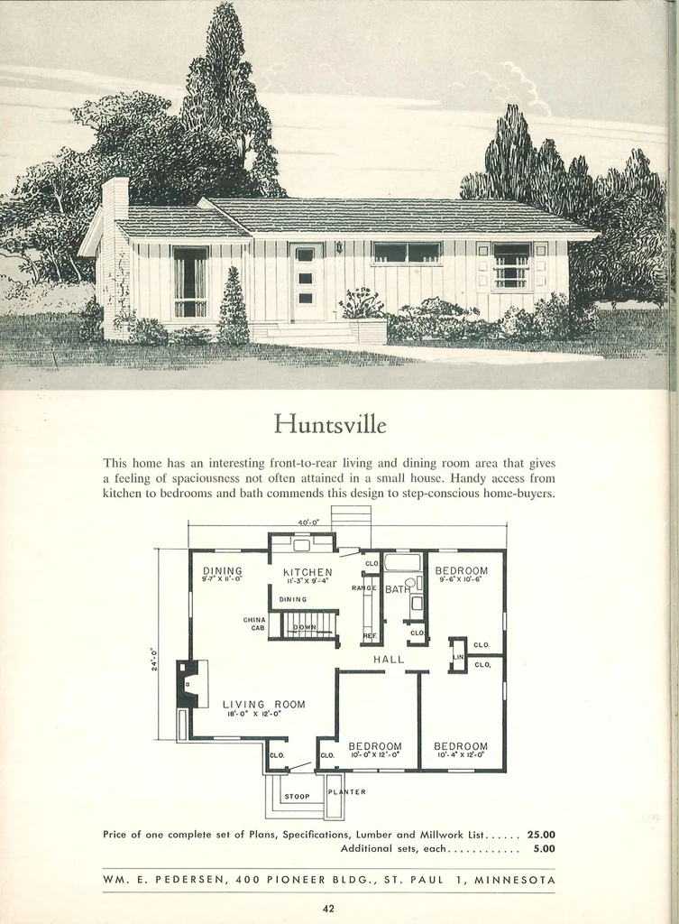 An illustration from Practical homes, 13th edition, 1960, leaf 43
