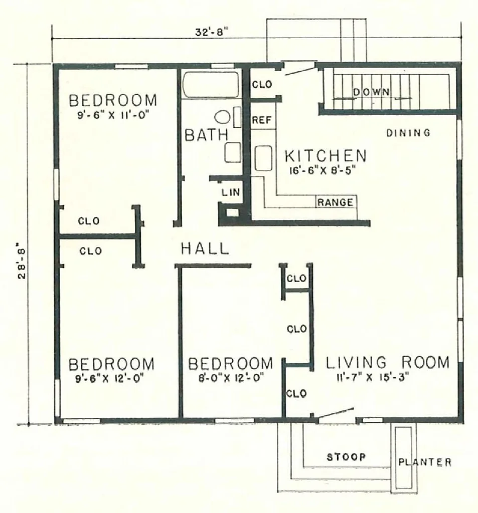 An illustration from Practical homes, 13th edition, 1960, leaf 7