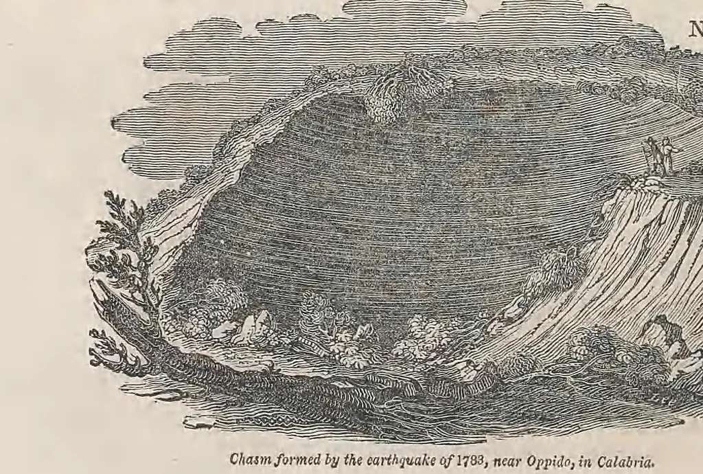 An illustration from Principles of geology : being an attempt to explain the former changes of the earth's surface, by reference to causes now in operation, 1830, leaf 454