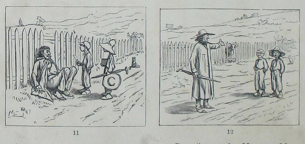 An illustration from Queerie Queers With Hands Wings And Claws, 1885, leaf 41