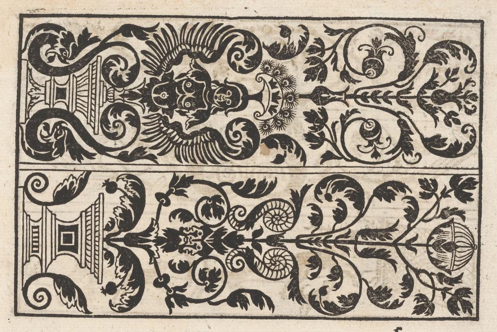 An illustration from Eyn newe kunstlich moetdelboech alle kunstner zo brauchen fur snytzeller wapensticker perlensticker. Etc. Unnd auch fur jonferen und frauwen kunstlich uff das neuwes gefonde allen den genen die upff kunsten verstant haben., 1532, leaf 17