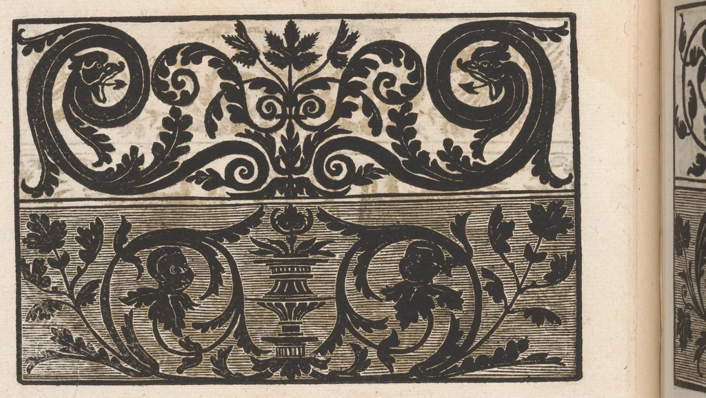 An illustration from Eyn newe kunstlich moetdelboech alle kunstner zo brauchen fur snytzeller wapensticker perlensticker. Etc. Unnd auch fur jonferen und frauwen kunstlich uff das neuwes gefonde allen den genen die upff kunsten verstant haben., 1532, leaf 20