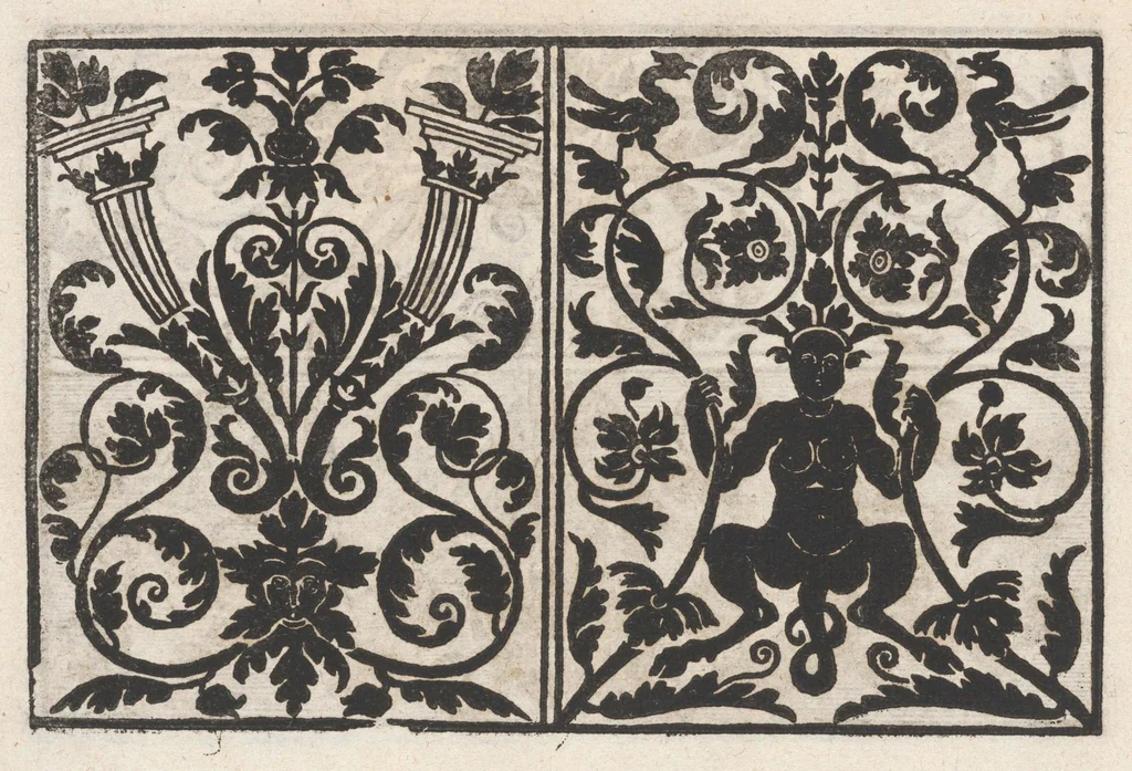 An illustration from Eyn newe kunstlich moetdelboech alle kunstner zo brauchen fur snytzeller wapensticker perlensticker. Etc. Unnd auch fur jonferen und frauwen kunstlich uff das neuwes gefonde allen den genen die upff kunsten verstant haben., 1532, leaf 22