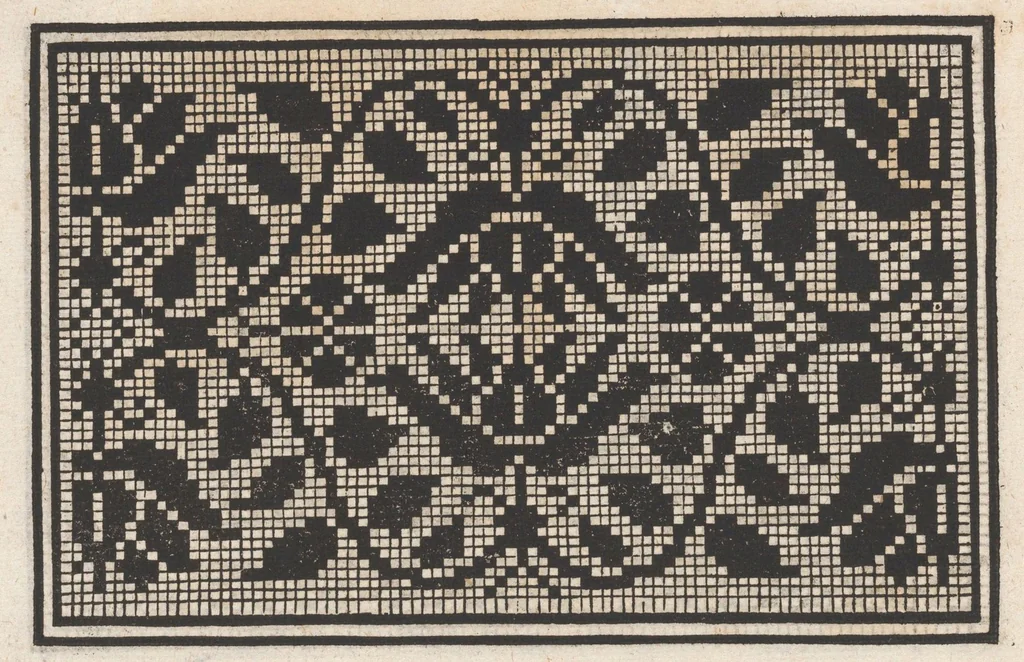 An illustration from Eyn newe kunstlich moetdelboech alle kunstner zo brauchen fur snytzeller wapensticker perlensticker. Etc. Unnd auch fur jonferen und frauwen kunstlich uff das neuwes gefonde allen den genen die upff kunsten verstant haben., 1532, leaf 26