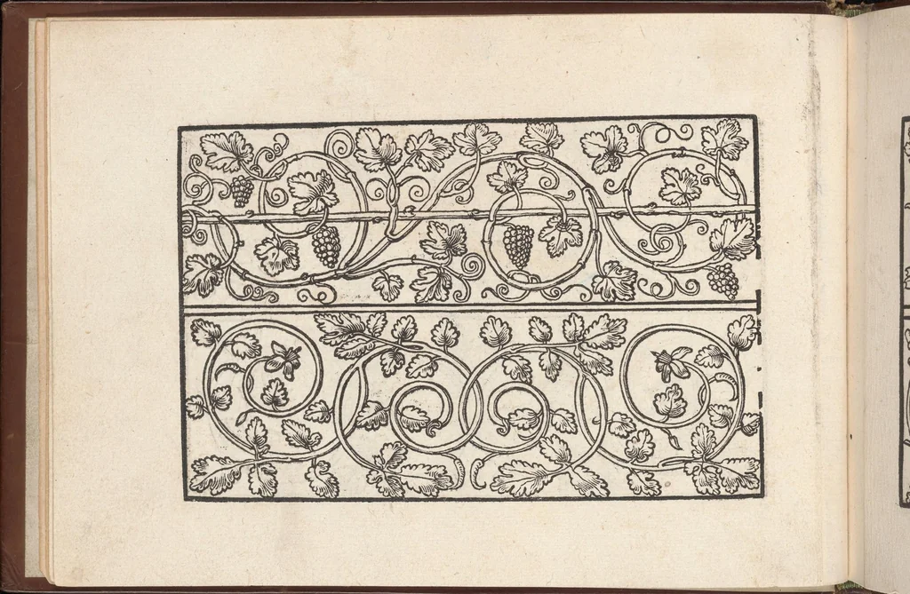 An illustration from Eyn newe kunstlich moetdelboech alle kunstner zo brauchen fur snytzeller wapensticker perlensticker. Etc. Unnd auch fur jonferen und frauwen kunstlich uff das neuwes gefonde allen den genen die upff kunsten verstant haben., 1532, leaf 4