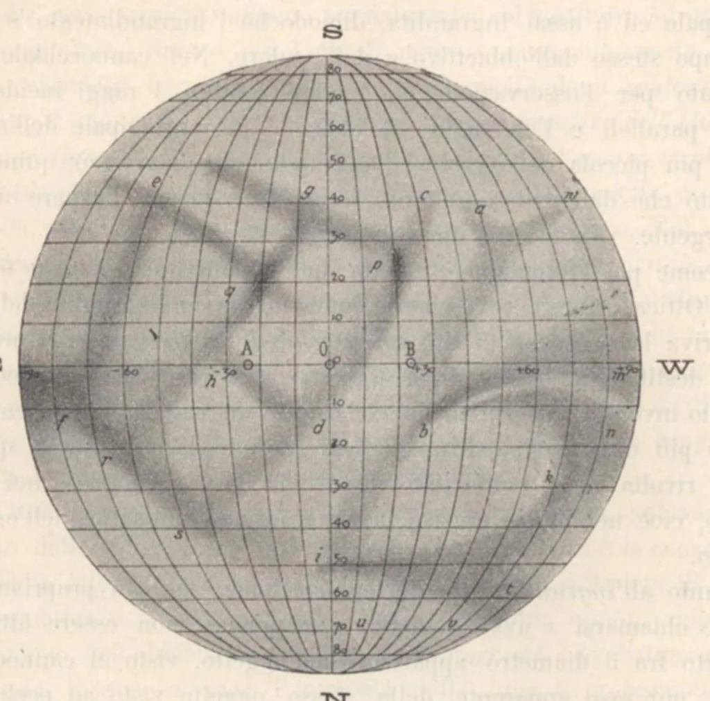 An illustration from Rivista di astronomia e scienze affini, 1909, a. 3, n. 05 (May), 1909, leaf 12