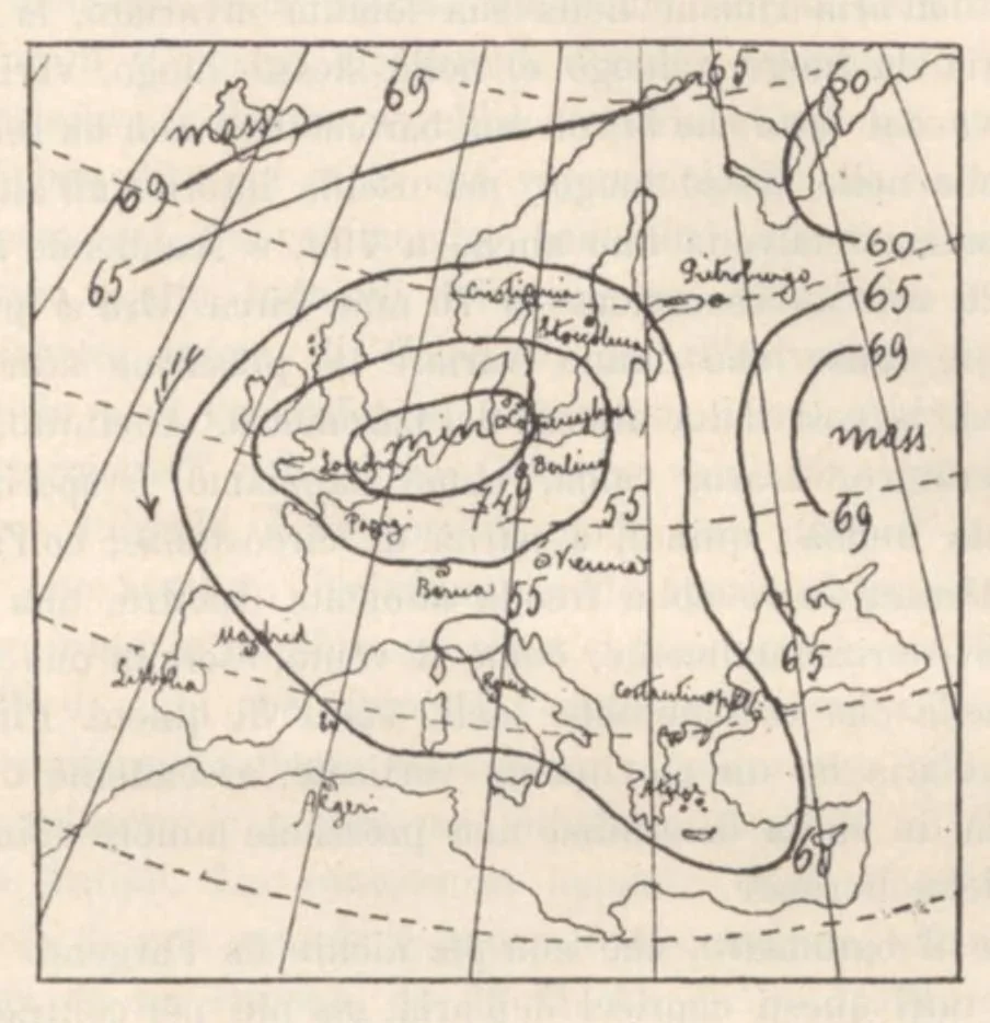 An illustration from Rivista di astronomia e scienze affini, 1911, a. 5, n. 11 (November), 1911, leaf 22