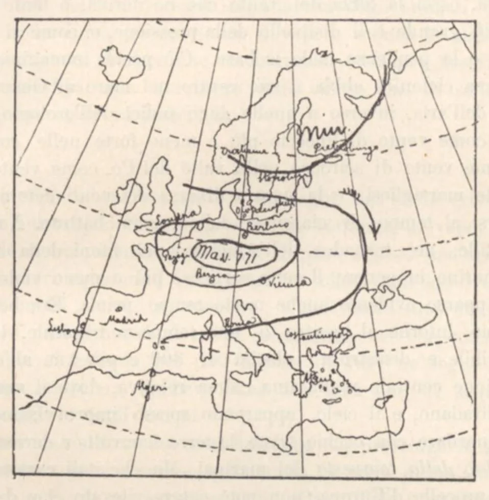 An illustration from Rivista di astronomia e scienze affini, 1911, a. 5, n. 11 (November), 1911, leaf 23