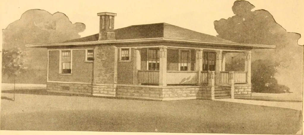 An illustration from Radford's Combined House and Barn Plan Book, 1908, leaf 100