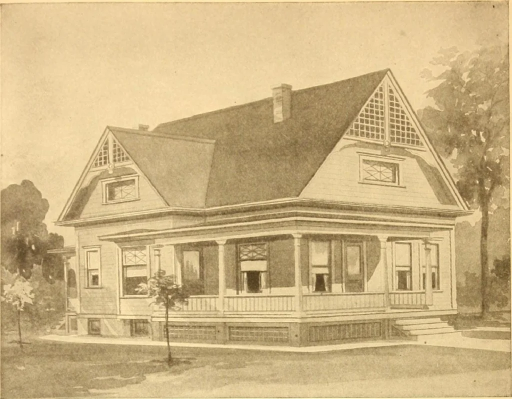 An illustration from Radford's Combined House and Barn Plan Book, 1908, leaf 102