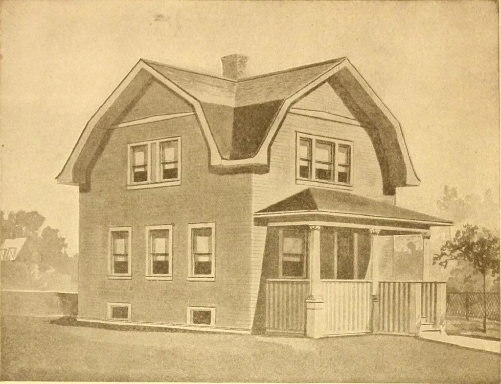 An illustration from Radford's Combined House and Barn Plan Book, 1908, leaf 104