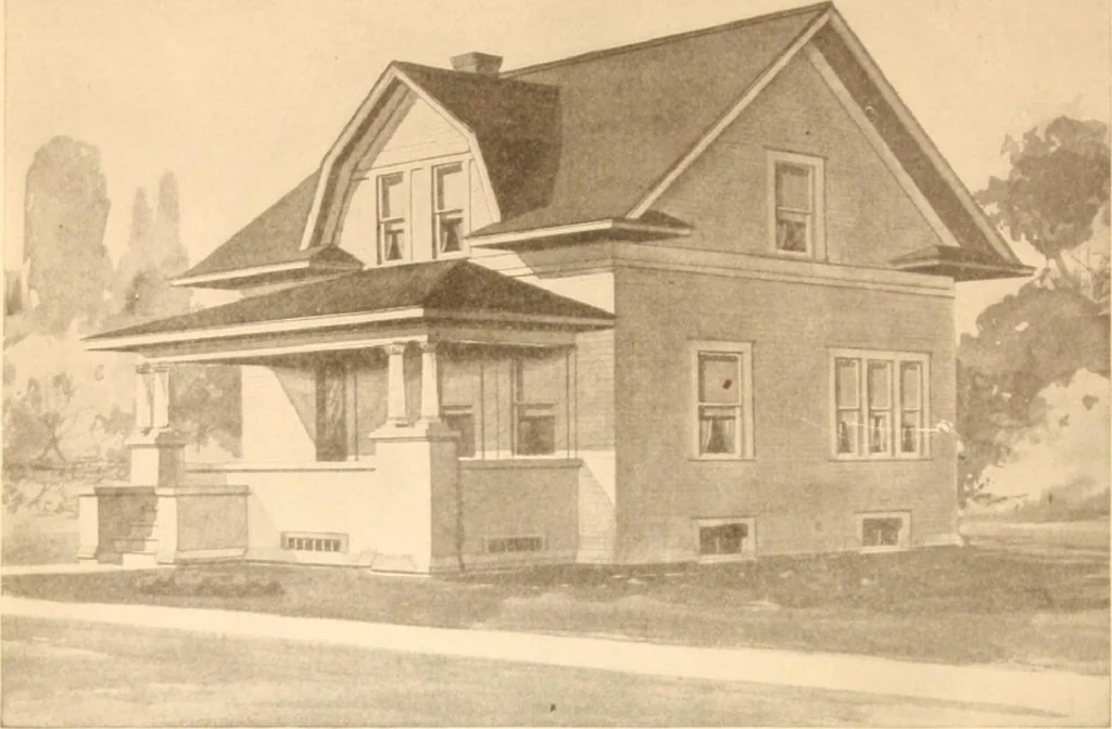 An illustration from Radford's Combined House and Barn Plan Book, 1908, leaf 105