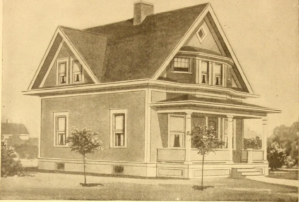An illustration from Radford's Combined House and Barn Plan Book, 1908, leaf 106