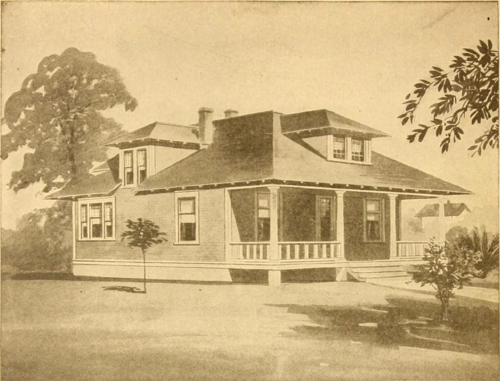 An illustration from Radford's Combined House and Barn Plan Book, 1908, leaf 108