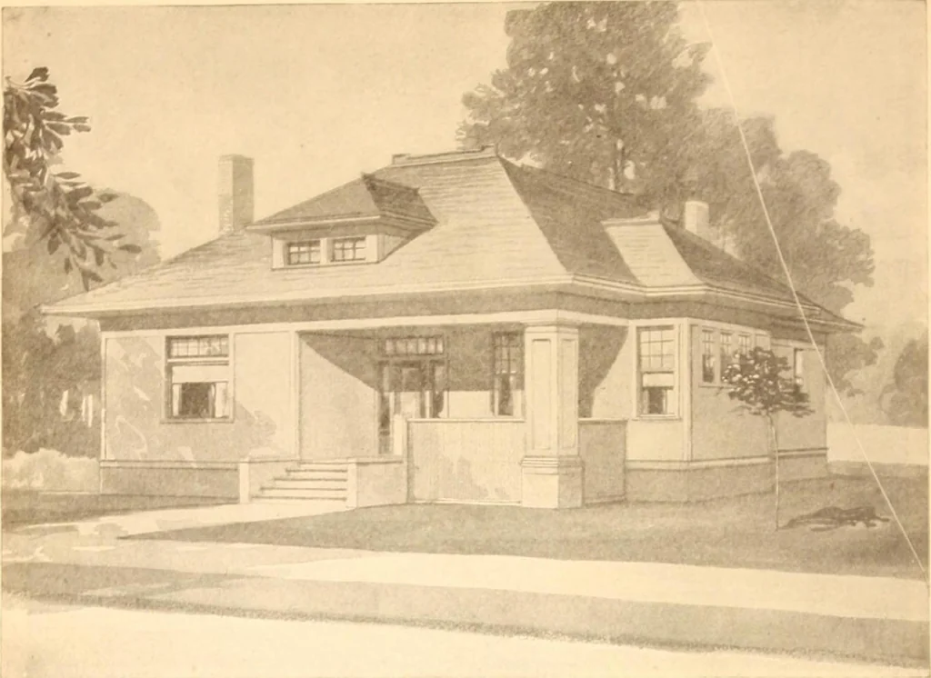 An illustration from Radford's Combined House and Barn Plan Book, 1908, leaf 109