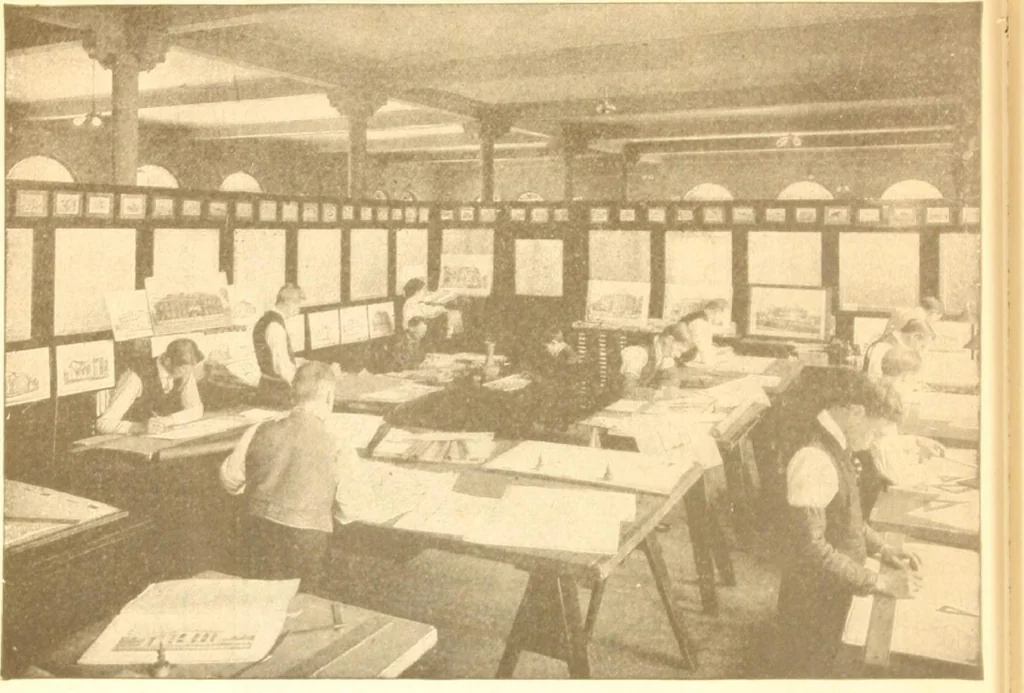 An illustration from Radford's Combined House and Barn Plan Book, 1908, leaf 115
