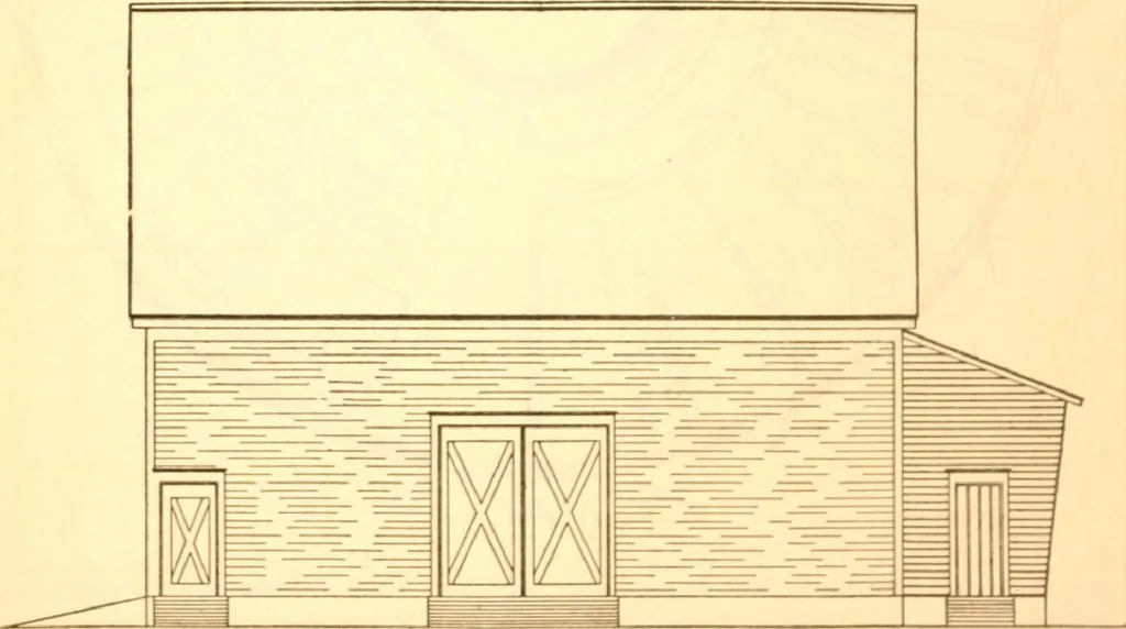 An illustration from Radford's Combined House and Barn Plan Book, 1908, leaf 129