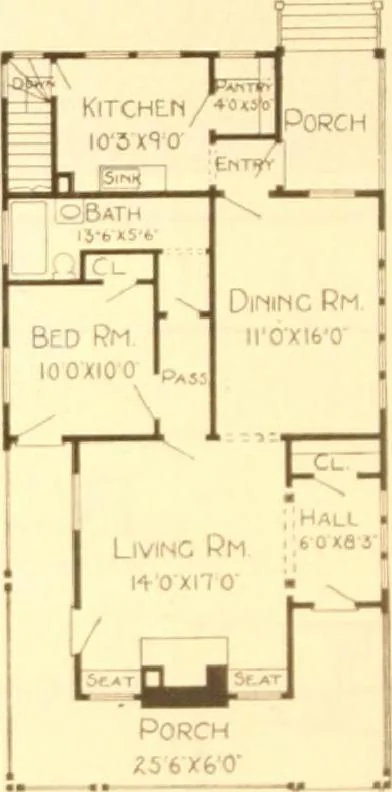 An illustration from Radford's Combined House and Barn Plan Book, 1908, leaf 13