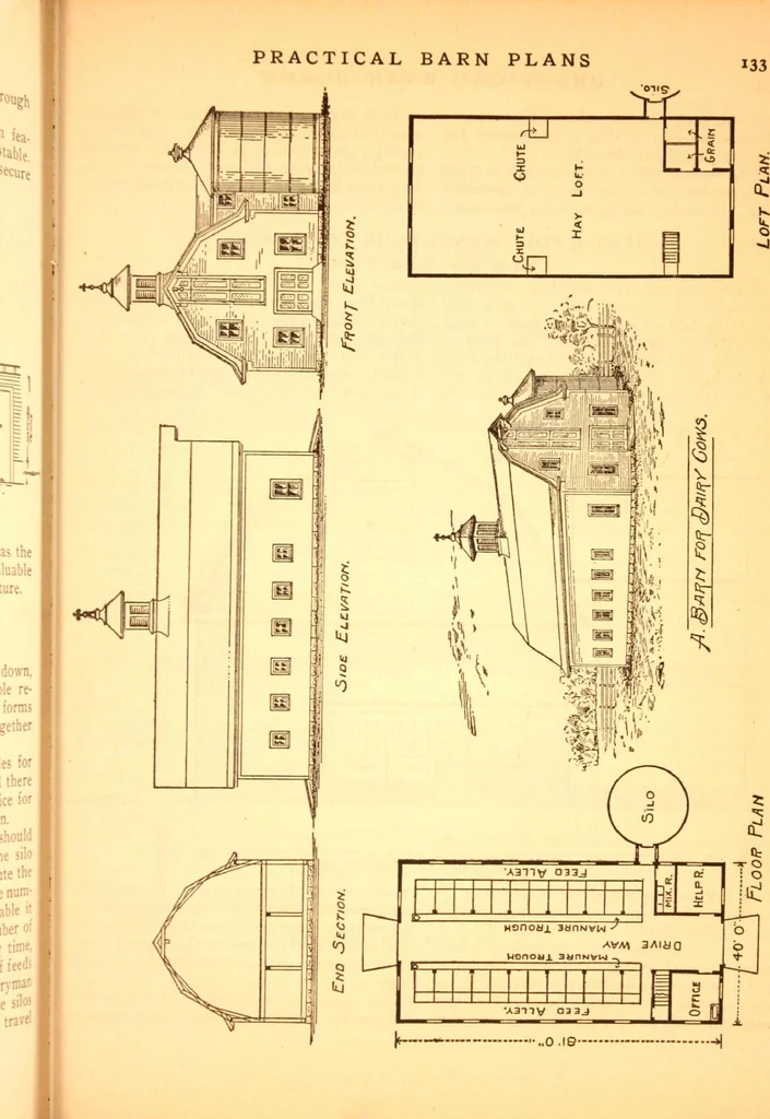 An illustration from Radford's Combined House and Barn Plan Book, 1908, leaf 134