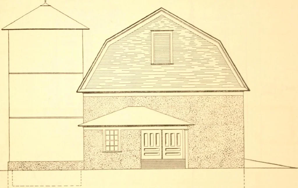 An illustration from Radford's Combined House and Barn Plan Book, 1908, leaf 135