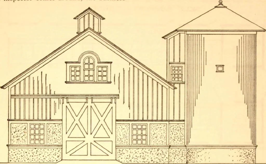 An illustration from Radford's Combined House and Barn Plan Book, 1908, leaf 141