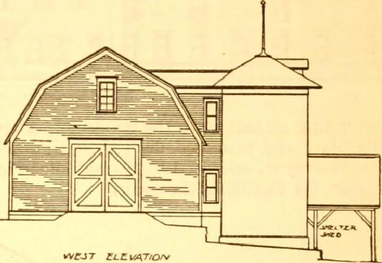 An illustration from Radford's Combined House and Barn Plan Book, 1908, leaf 144