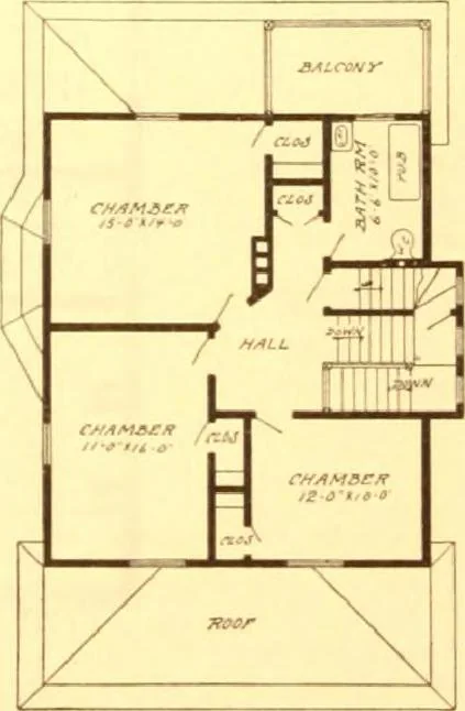 An illustration from Radford's Combined House and Barn Plan Book, 1908, leaf 16