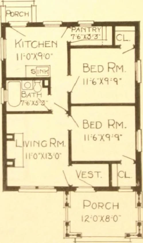 An illustration from Radford's Combined House and Barn Plan Book, 1908, leaf 17