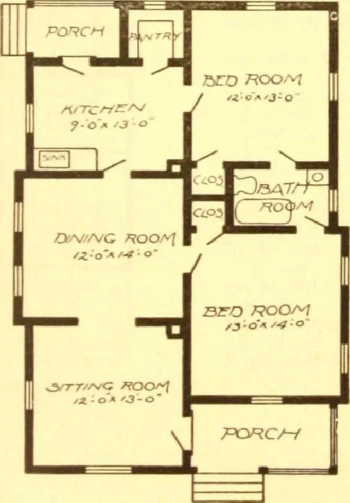 An illustration from Radford's Combined House and Barn Plan Book, 1908, leaf 20