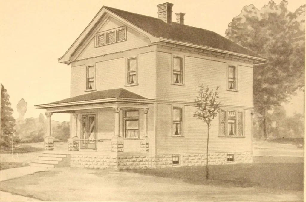 An illustration from Radford's Combined House and Barn Plan Book, 1908, leaf 21