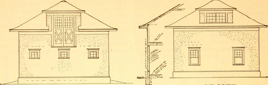 An illustration from Radford's Combined House and Barn Plan Book, 1908, leaf 216