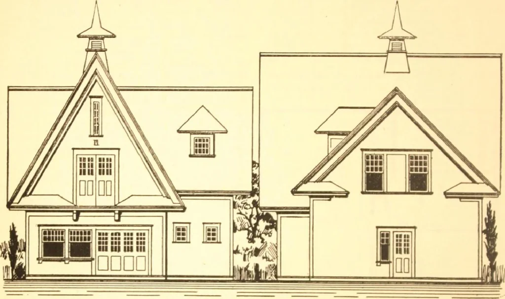 An illustration from Radford's Combined House and Barn Plan Book, 1908, leaf 217