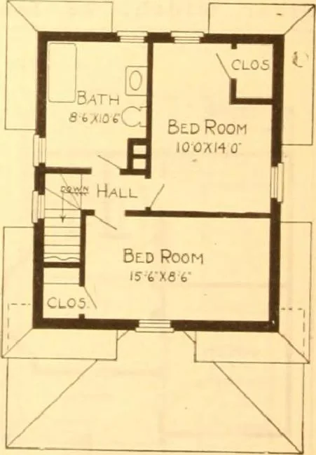 An illustration from Radford's Combined House and Barn Plan Book, 1908, leaf 26