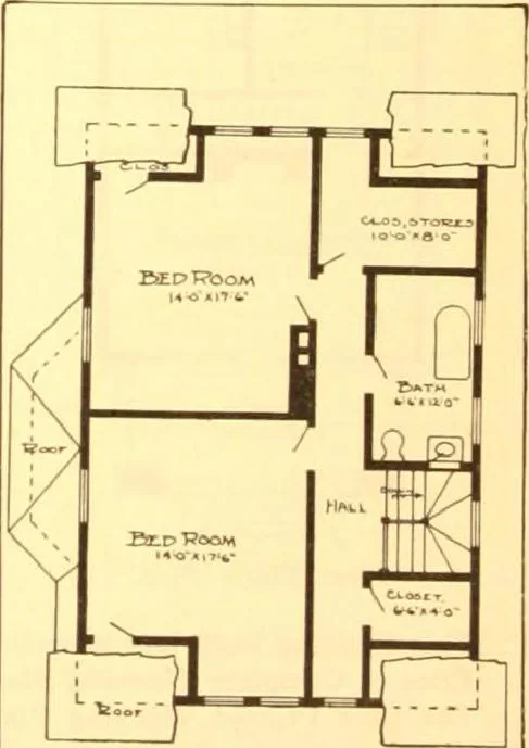 An illustration from Radford's Combined House and Barn Plan Book, 1908, leaf 28
