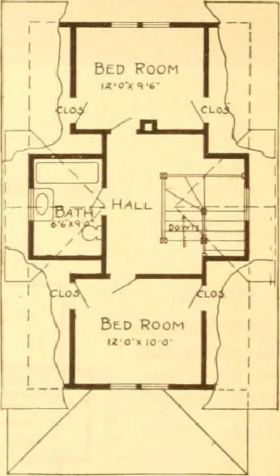 An illustration from Radford's Combined House and Barn Plan Book, 1908, leaf 30