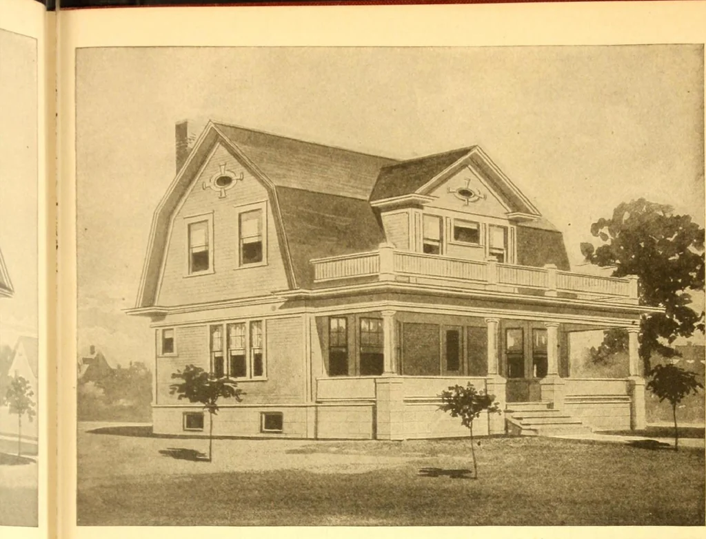 An illustration from Radford's Combined House and Barn Plan Book, 1908, leaf 34