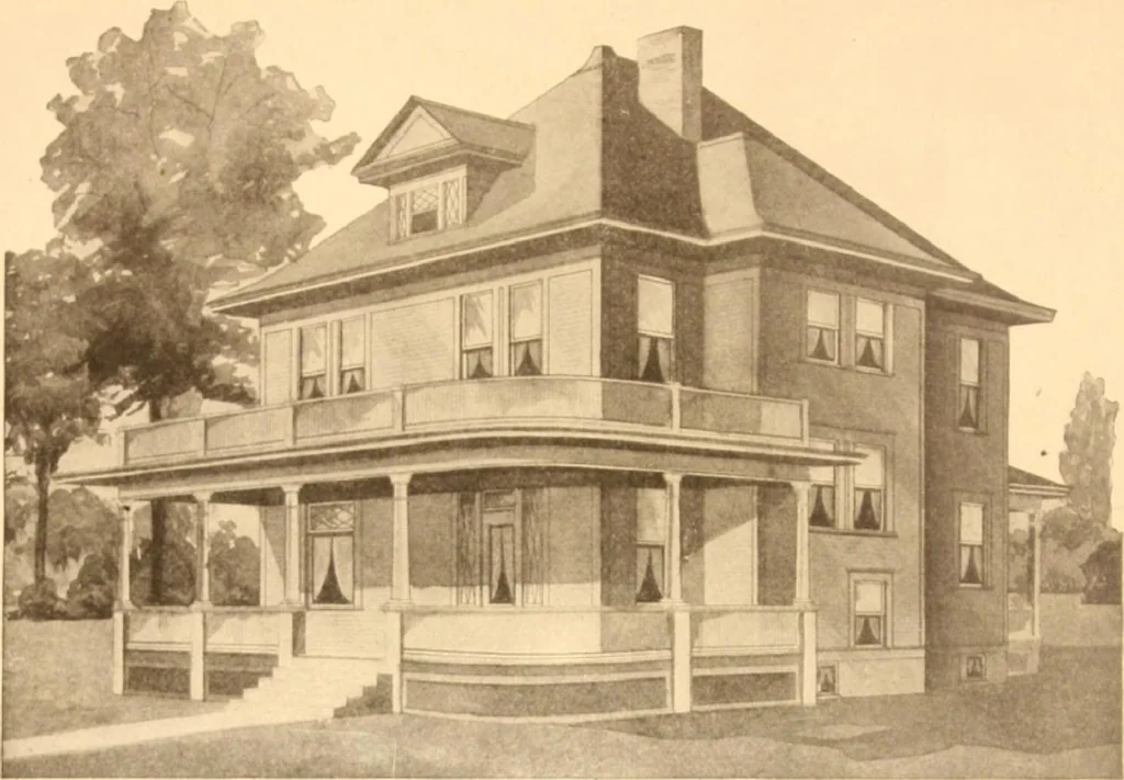 An illustration from Radford's Combined House and Barn Plan Book, 1908, leaf 35