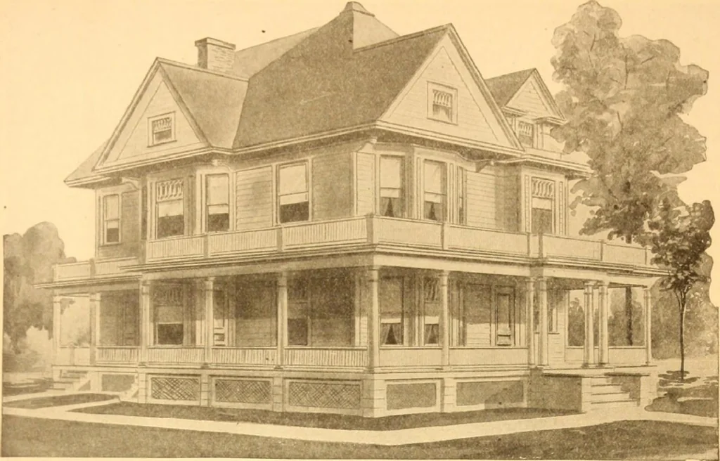 An illustration from Radford's Combined House and Barn Plan Book, 1908, leaf 36
