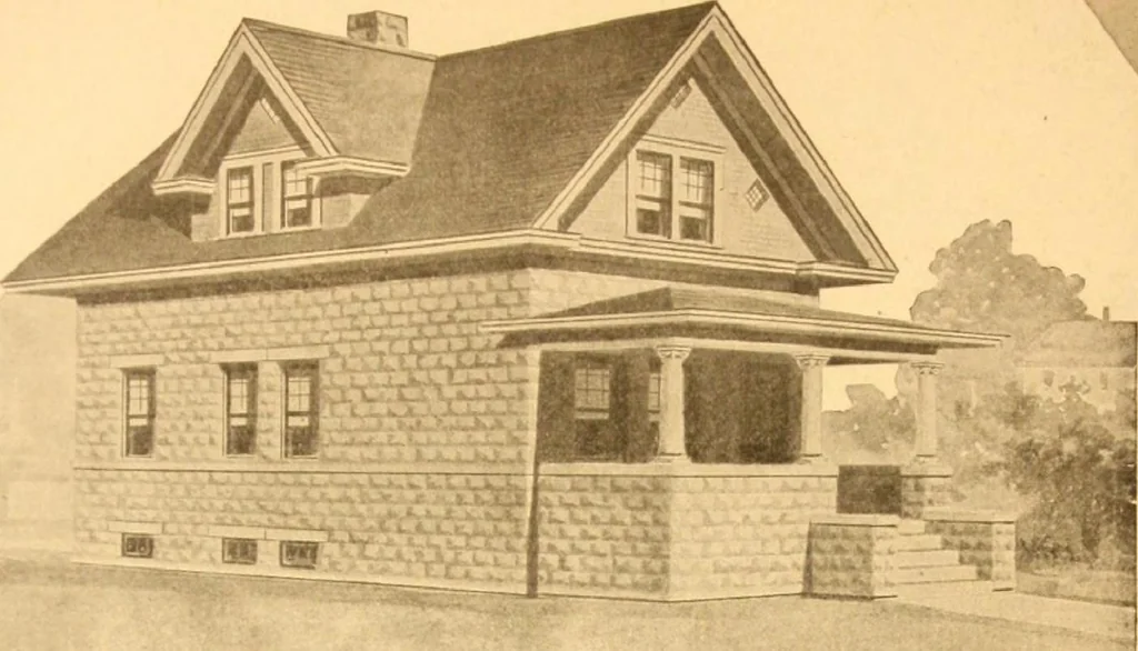 An illustration from Radford's Combined House and Barn Plan Book, 1908, leaf 40