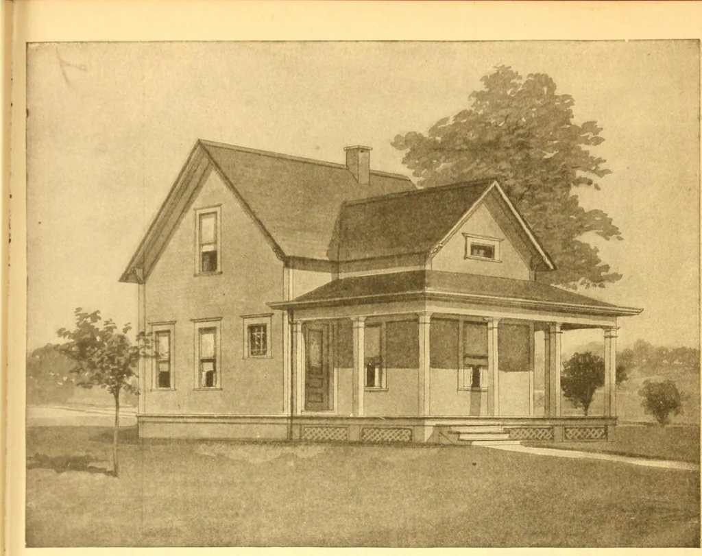 An illustration from Radford's Combined House and Barn Plan Book, 1908, leaf 42