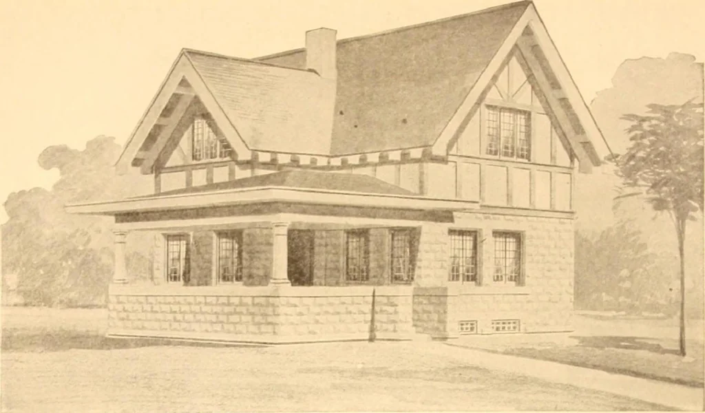 An illustration from Radford's Combined House and Barn Plan Book, 1908, leaf 43