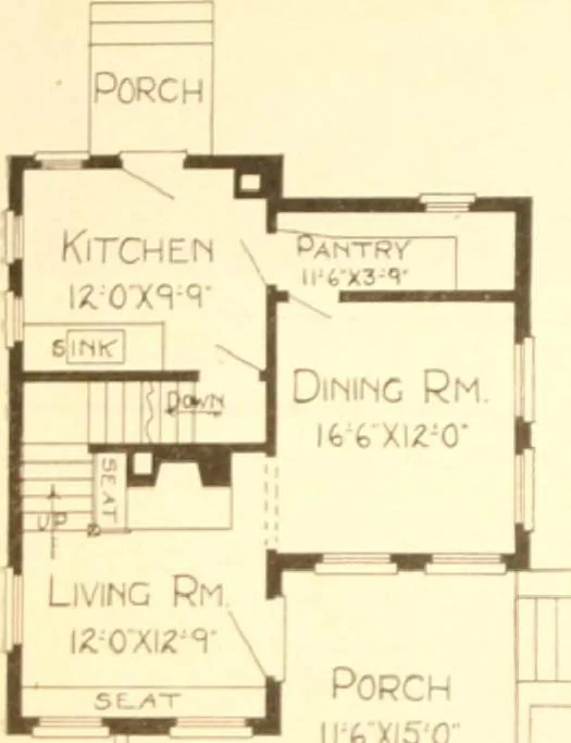 An illustration from Radford's Combined House and Barn Plan Book, 1908, leaf 43